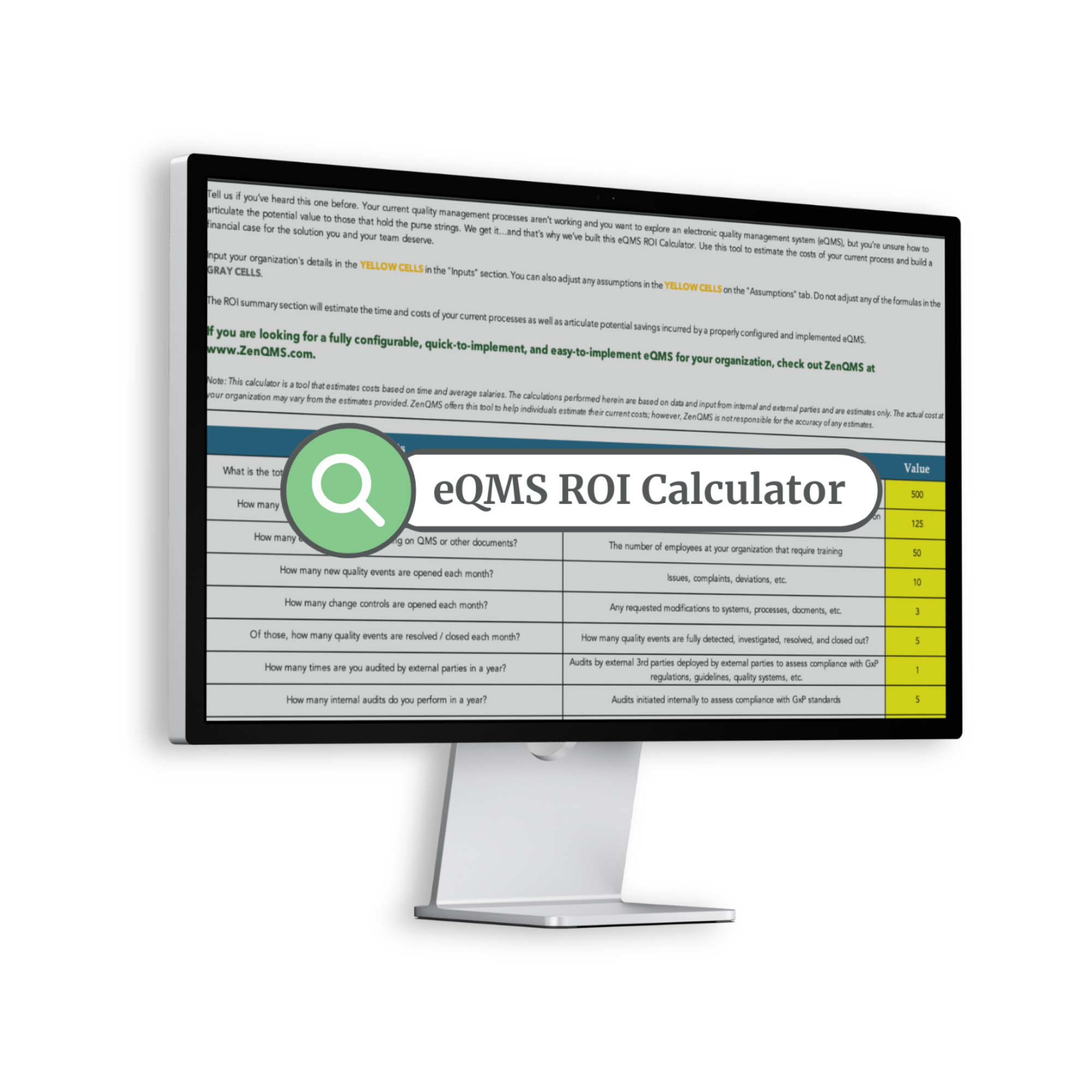 eQMS ROI Calculator landing page icon